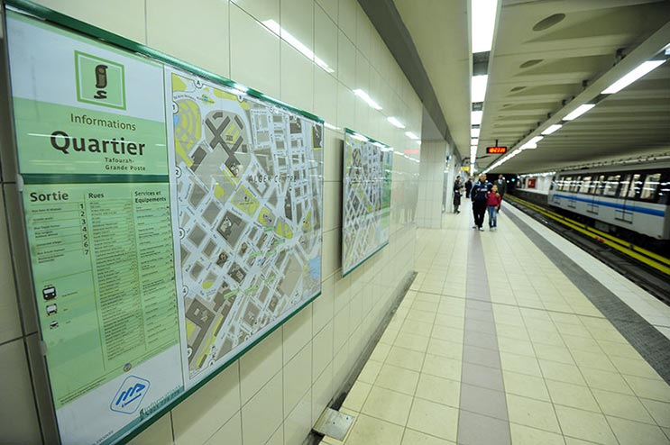 Signalétique du métro d'Alger - Le quai
